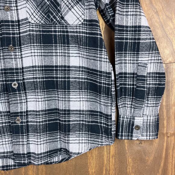 Field & Stream Mens Shirt Gray Blue Plaid Fleece Button Down Front Pockets Small - Picture 5 of 13
